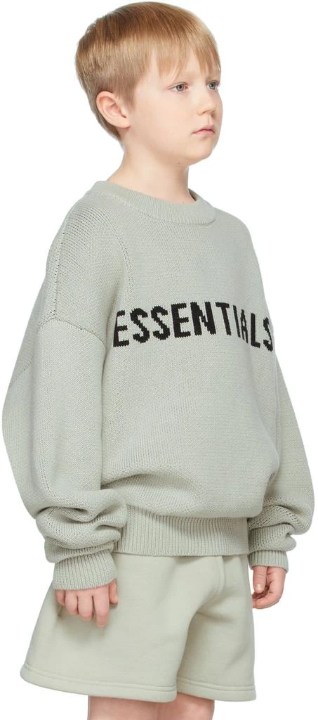 商品Essentials|SSENSE Exclusive Kids Green Pullover Sweater,价格¥497,第3张图片详细描述