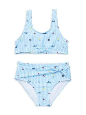 商品Tommy Hilfiger|​Little Girl’s 2-Piece Ithaca Stripe Bikini Set,价格¥101,第1张图片
