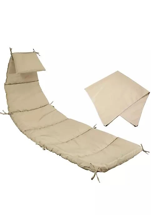 商品belk|Decor Outdoor Hanging Lounger Replacement Cushion And Umbrella   Beige,价格¥1087,第2张图片详细描述