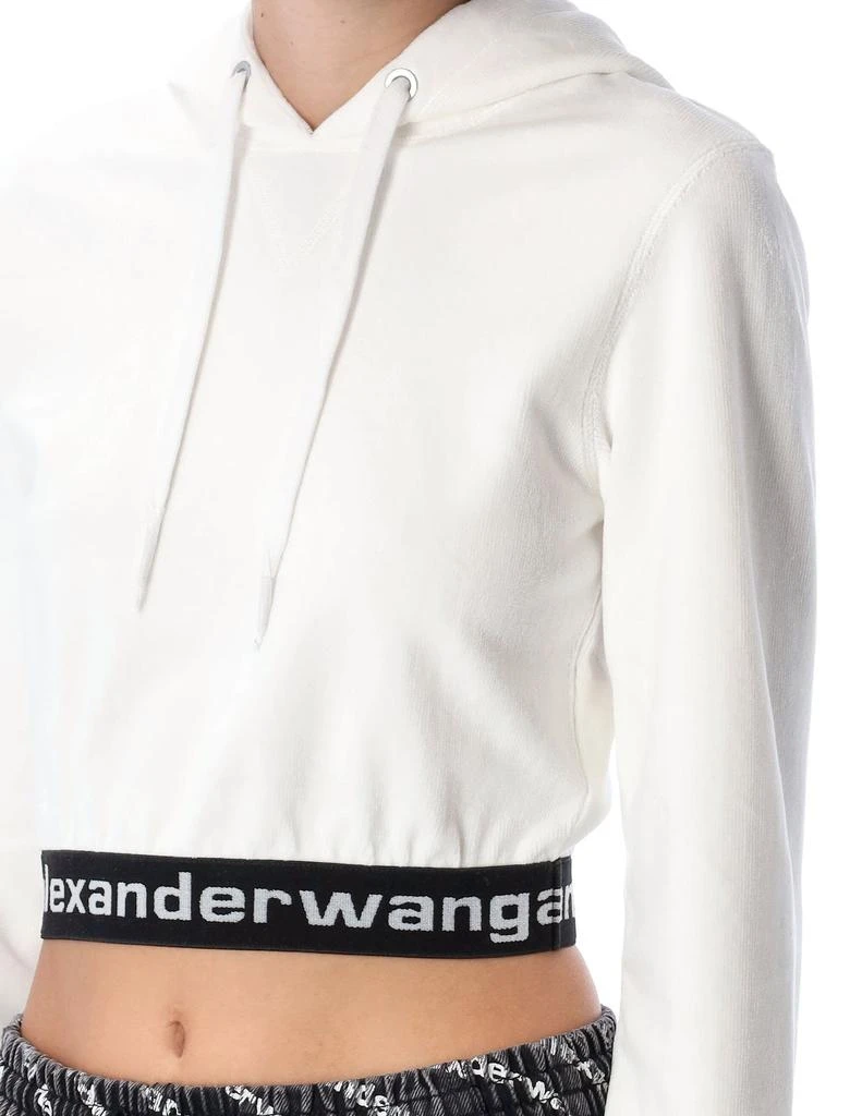 商品Alexander Wang|T By Alexander Wang Logo Cropped Corduroy Hoodie,价格¥2112,第5张图片详细描述