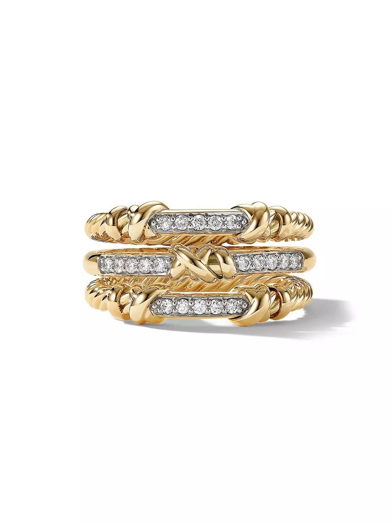 商品David Yurman|Petite Helena Wrap Three Row Ring in 18K Yellow Gold,价格¥29239,第2张图片详细描述