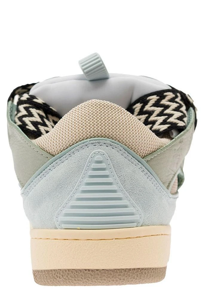 商品Lanvin|Lanvin Curb Panelled Lace-Up Sneakers,价格¥4535,第4张图片详细描述