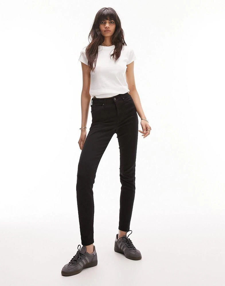 商品Topshop|Topshop high rise Jamie jeans in black,价格¥180,第2张图片详细描述