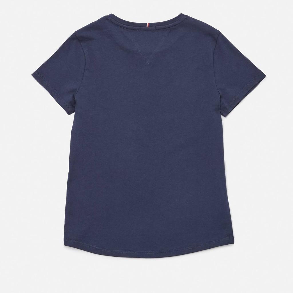 Tommy Hilfiger Girls' Script Print T-Shirt Short Sleeved - Twilight Navy商品第2张图片规格展示