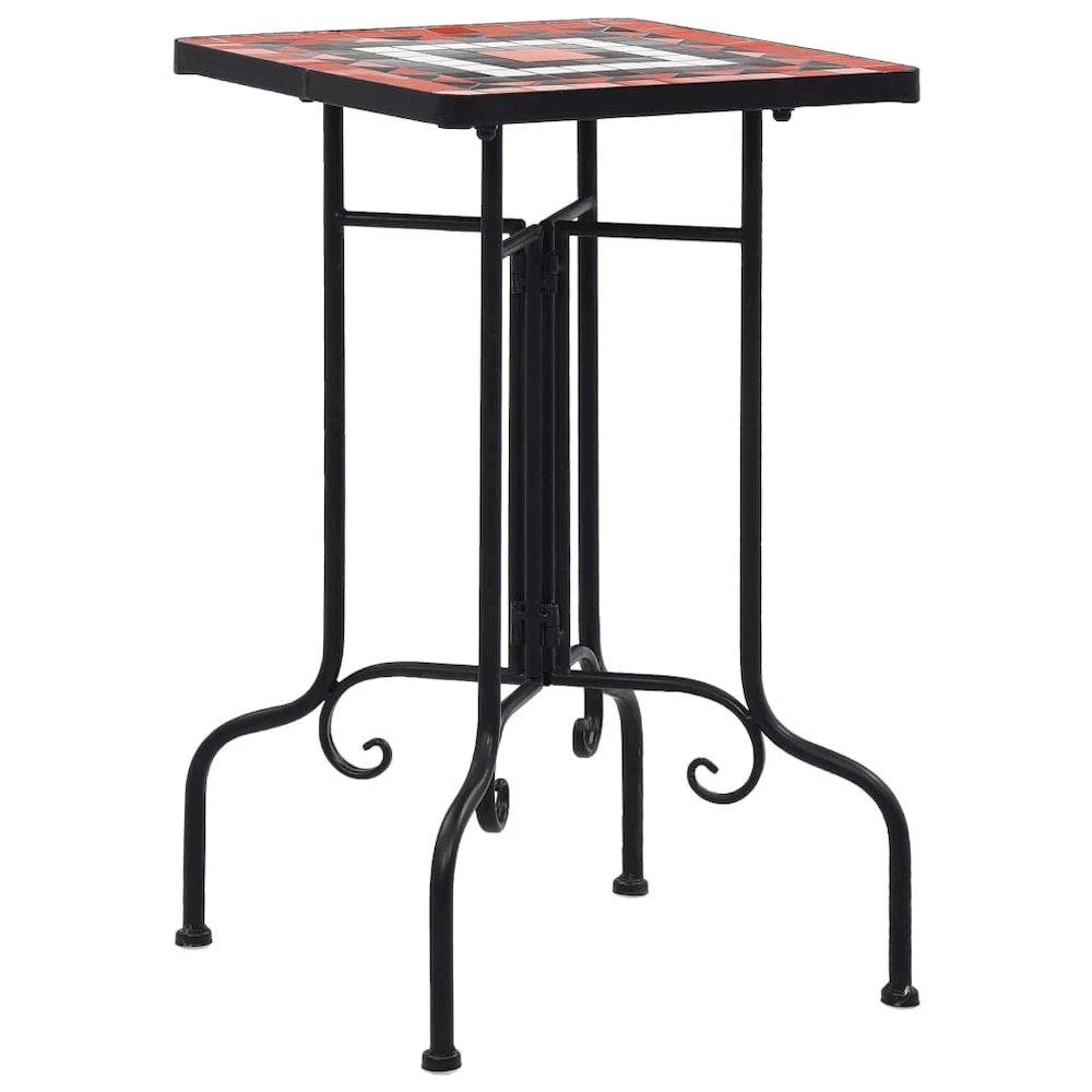商品VidaXL|Mosaic Side Table Terracotta and White Ceramic, 46712,价格¥959,第1张图片