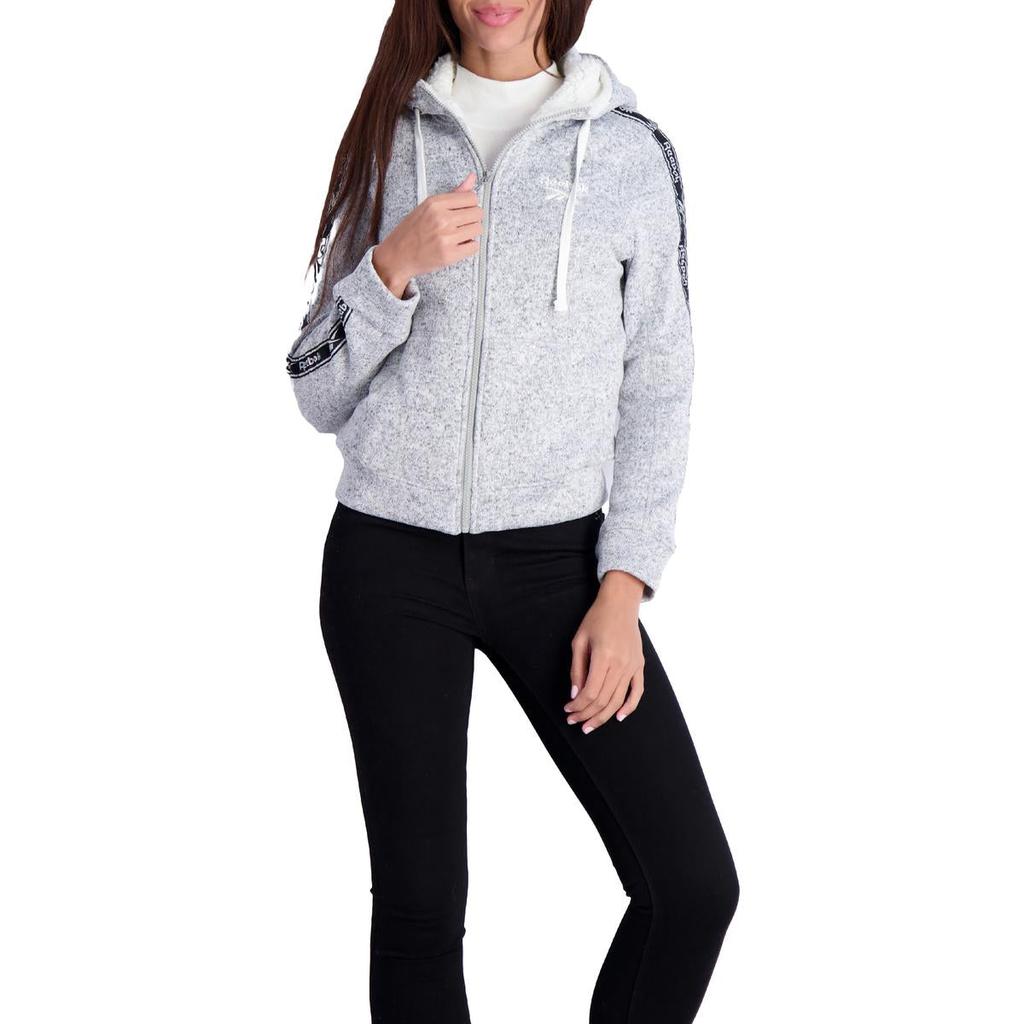 Reebok Women's Heathered Zip Up Active Hoodie with Sherpa Lining商品第8张图片规格展示