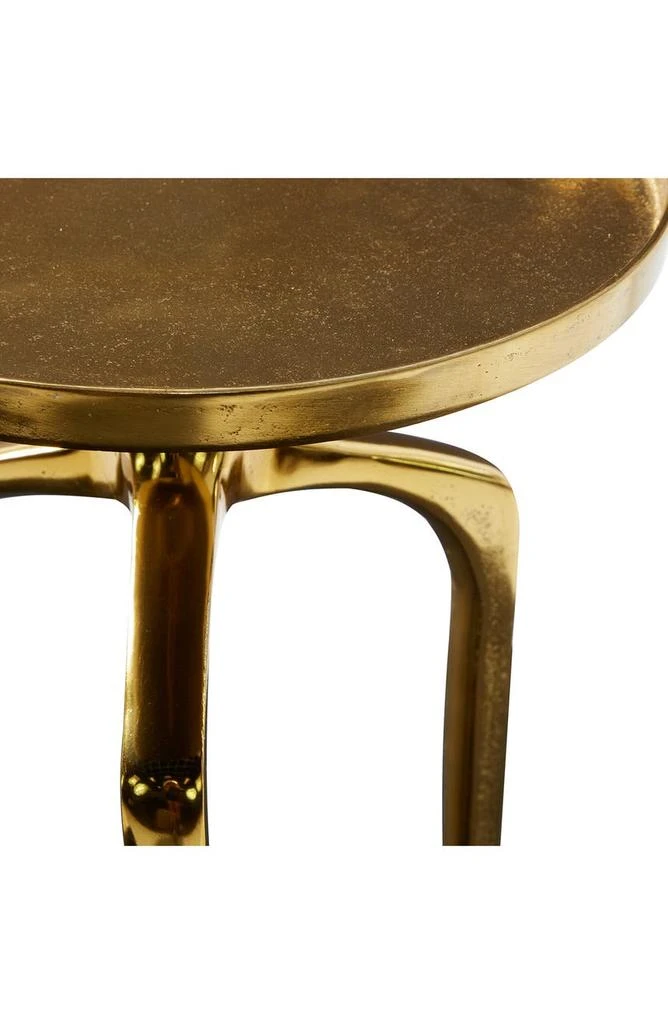 商品VIVIAN LUNE HOME|Goldtone Aluminum Contemporary Accent Table with 3 Tripod Legs,价格¥681,第4张图片详细描述