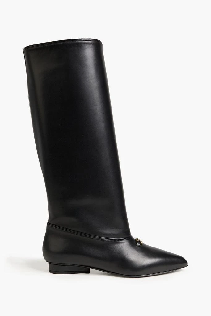 商品Salvatore Ferragamo|Vesper leather knee boots,价格¥7041,第1张图片