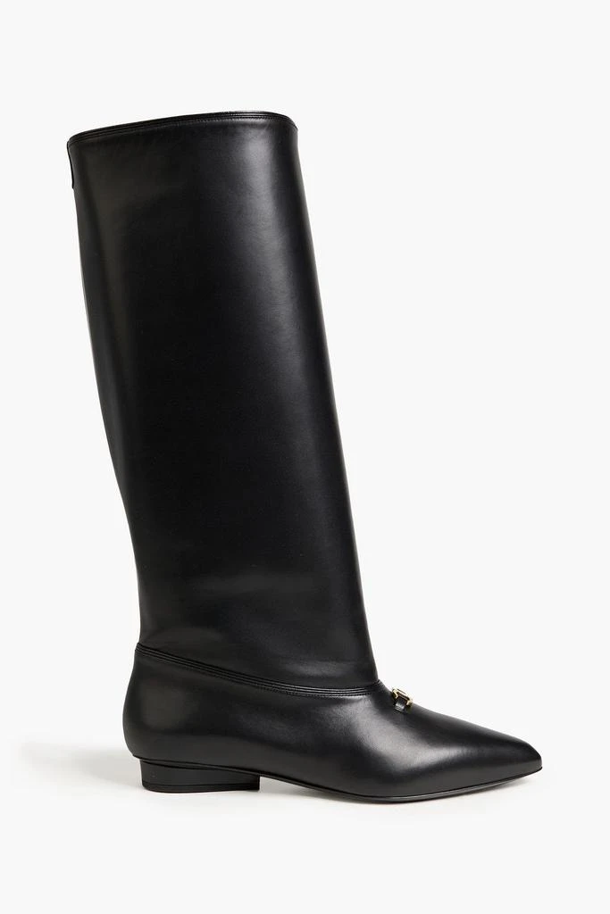 商品Salvatore Ferragamo|Vesper leather knee boots,价格¥7154,第1张图片