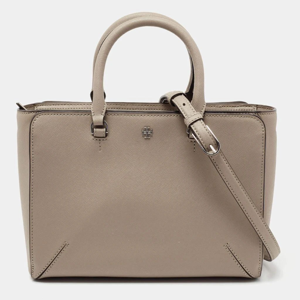 商品[二手商品] Tory Burch|Tory Burch Grey Saffiano Leather Robinson Top Zip Tote,价格¥3070,第1张图片