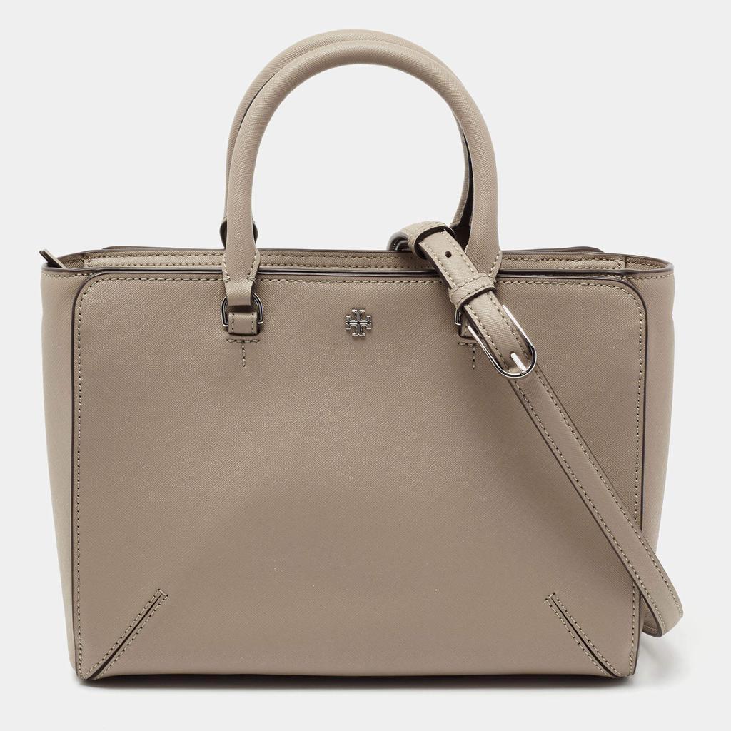 商品[二手商品] Tory Burch|Tory Burch Grey Saffiano Leather Robinson Top Zip Tote,价格¥2440,第1张图片