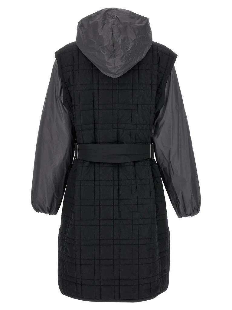 商品Fabiana Filippi|Double Layer Coat Coats, Trench Coats Black,价格¥6310,第3张图片详细描述