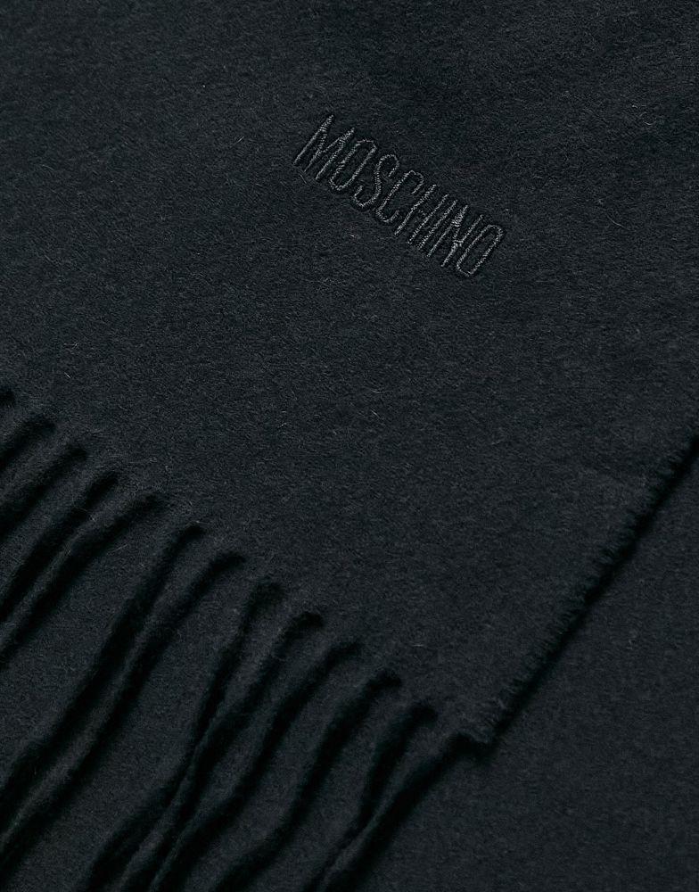 商品Moschino|Moschino wool scarf in black,价格¥455,第5张图片详细描述