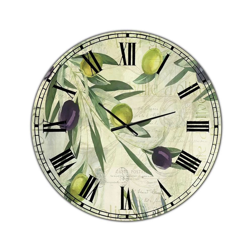商品Designart|Olives De Nice Oversized Cottage Wall Clock - 36 x 36,价格¥3029,第1张图片