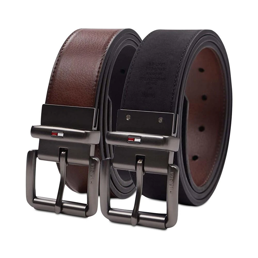 商品Tommy Hilfiger|Men’s Two-In-One Reversible Roller Bar Buckle Belt,价格¥386,第4张图片详细描述