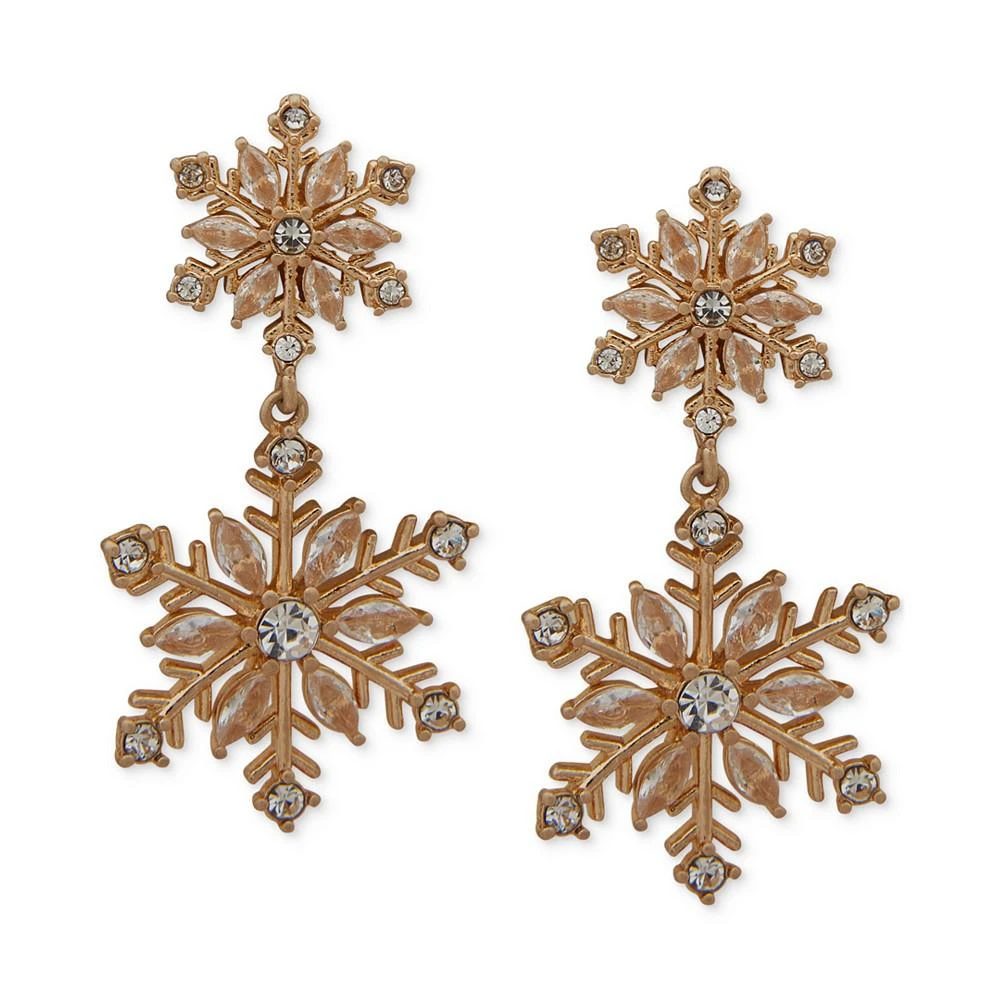 商品Lonna & Lilly|Gold-Tone Crystal Snowflake Double Drop Earrings,价格¥238,第1张图片