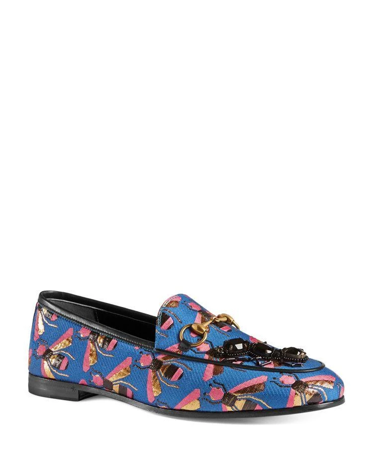 商品Gucci|Women's Jordan Embellished Jacquard Loafers,价格¥2841,第1张图片