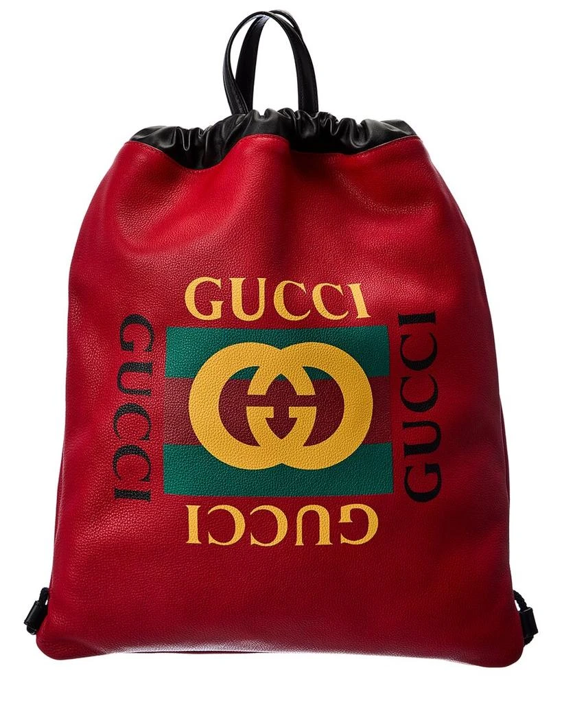 商品Gucci|Gucci Drawstring Leather Backpack,价格¥6418,第1张图片