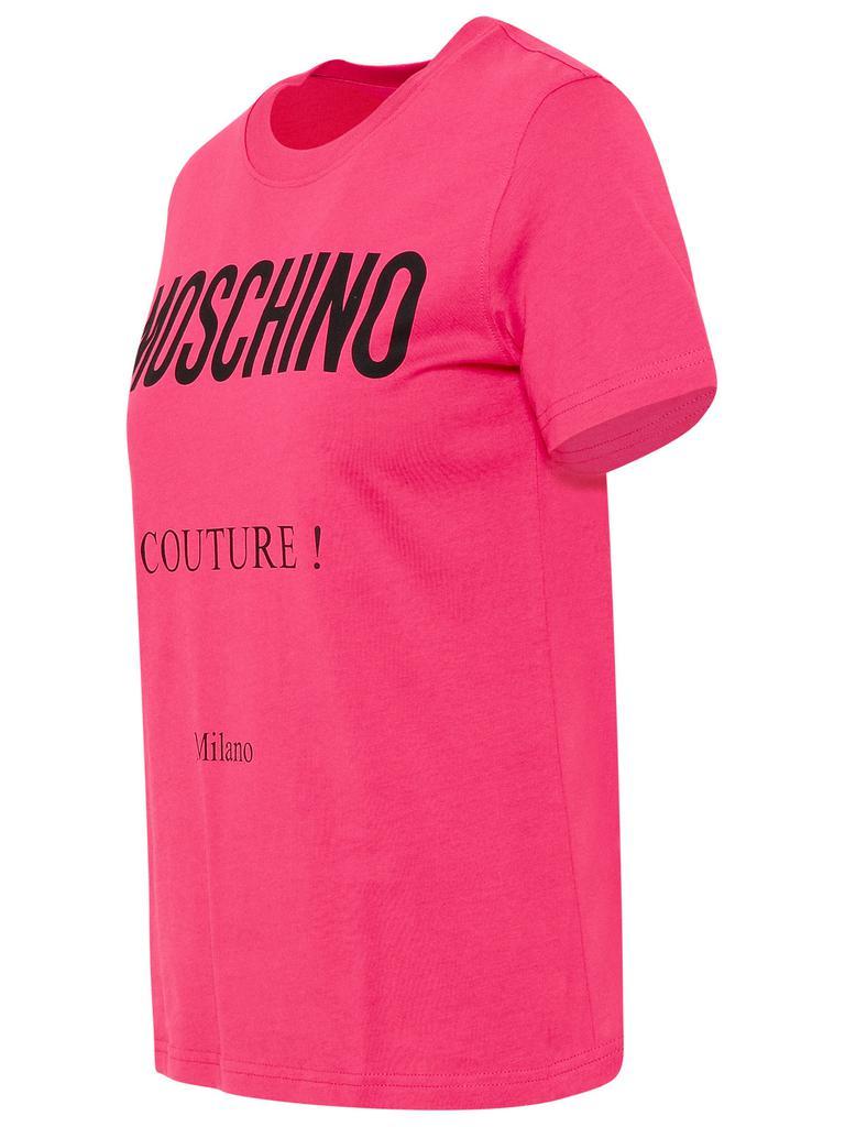 商品Moschino|FUCHSIA COTTON MOSCHINO COUTURE T-SHIRT,价格¥760,第4张图片详细描述