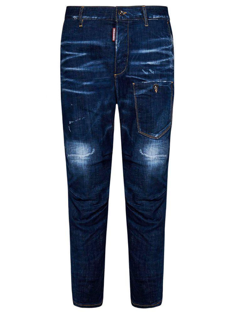 商品DSQUARED2|Dsquared2 High Waist Straight Leg Jeans,价格¥3756-¥3955,第1张图片