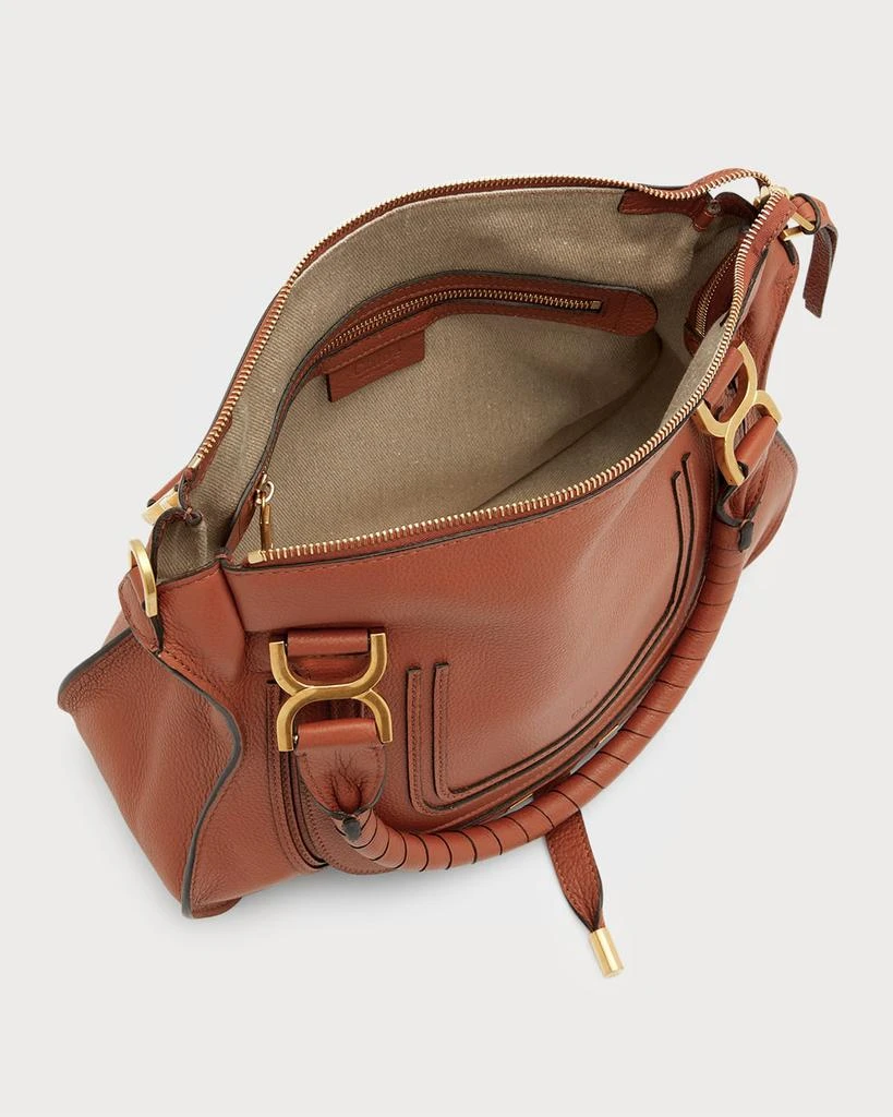 商品Chloé|Marcie Medium Double Carry Satchel Bag in Grained Leather,价格¥21588,第4张图片详细描述