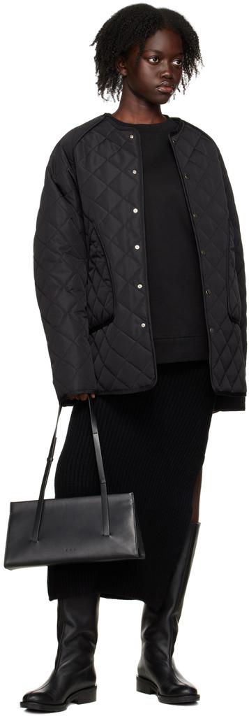 Black Quilted Jacket商品第4张图片规格展示
