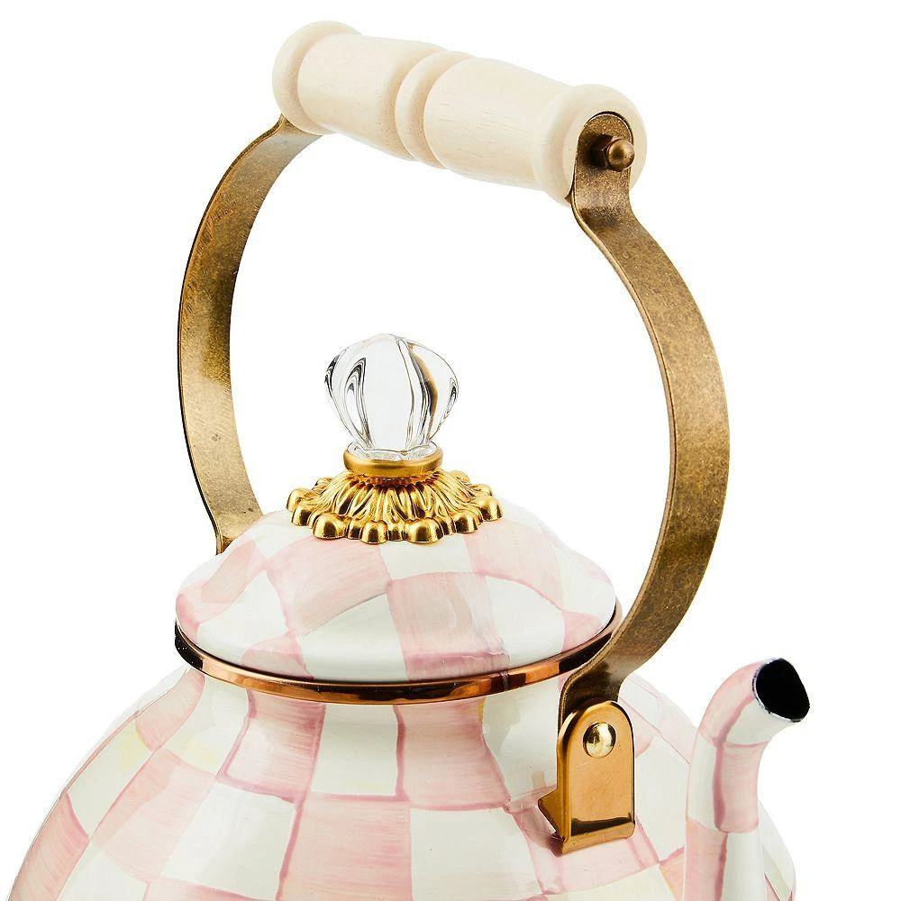 Rosy Check Enamel Tea Kettle, 3-Qt. 商品