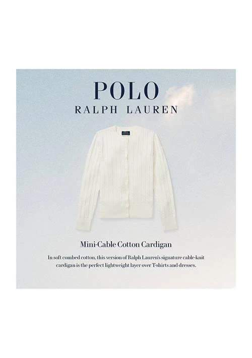 商品Ralph Lauren|Lauren Childrenswear Girls 2 6X Mini Cable Cotton Cardigan,价格¥317,第3张图片详细描述