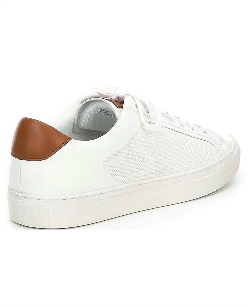 商品Steve Madden|Mens Finneas Lace-Up Sneakers In White Leather,价格¥494,第2张图片详细描述