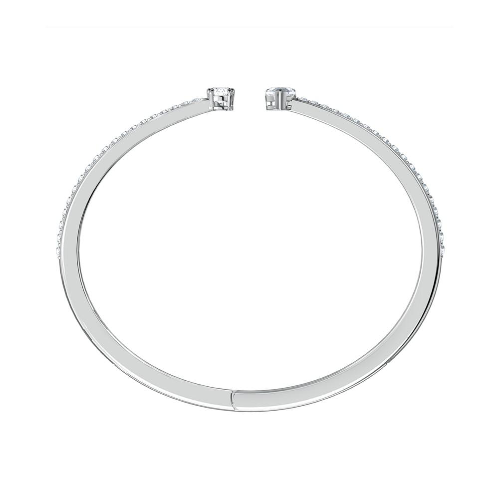 Silver-Tone Crystal Cuff Bracelet商品第2张图片规格展示