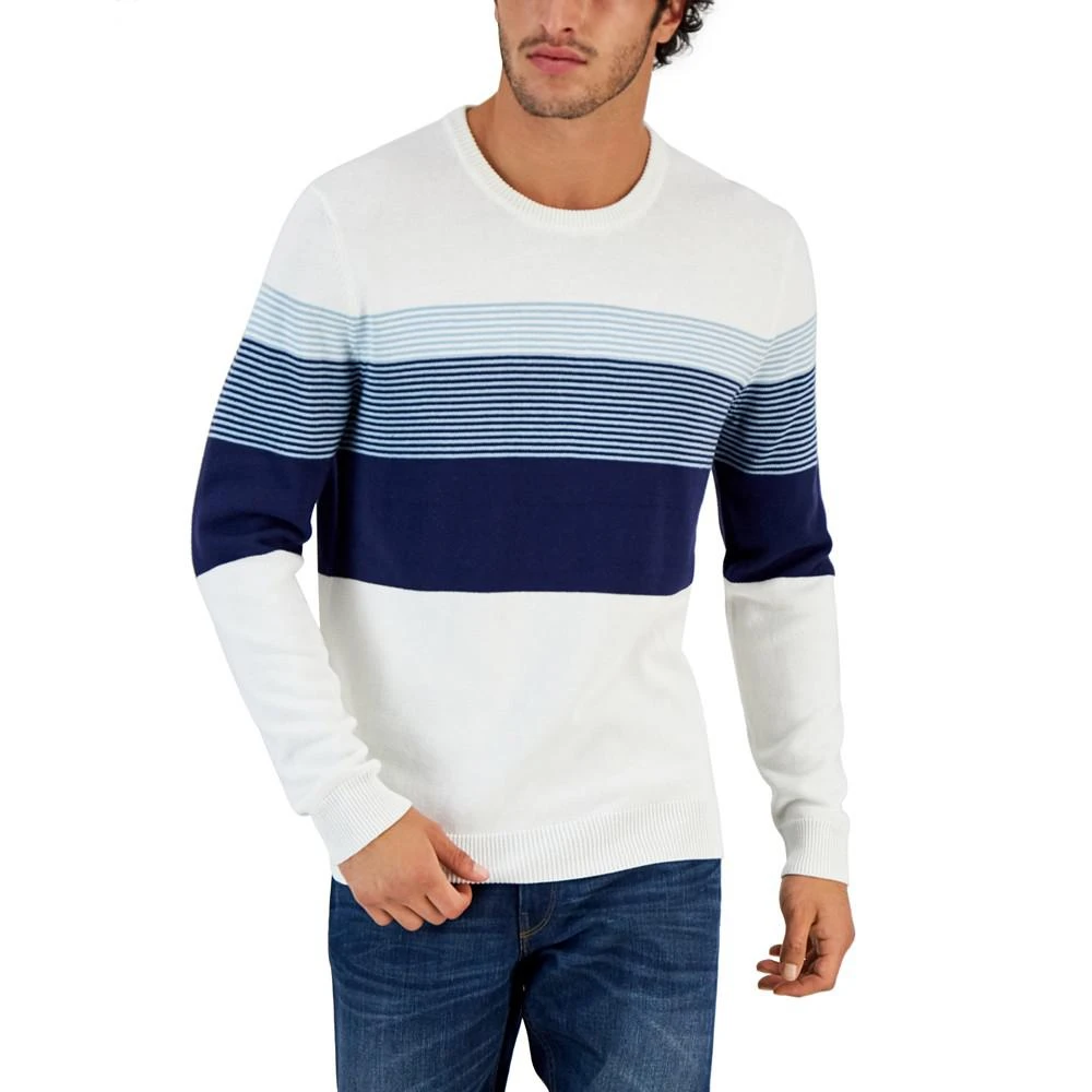 商品Club Room|Men's Striped Sweater, Created for Macy's,价格¥95,第1张图片