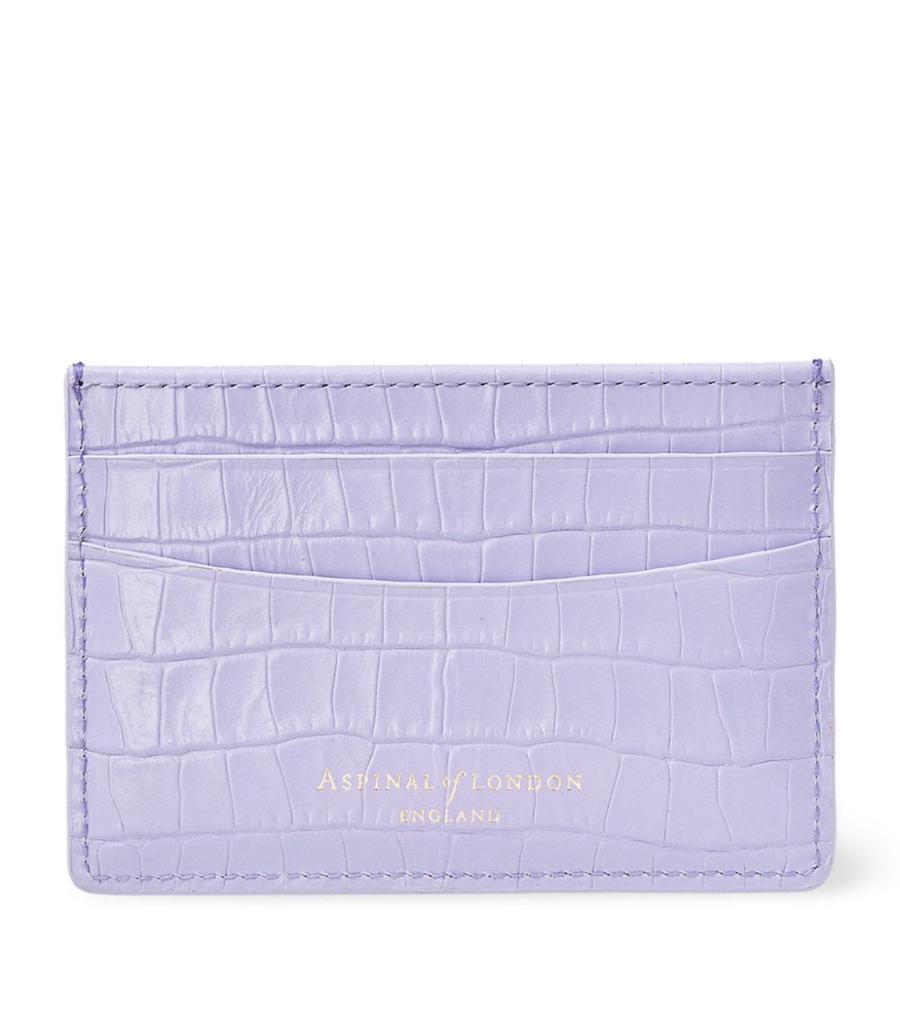 商品Aspinal of London|Croc-Embossed Slim Card Holder,价格¥524,第4张图片详细描述