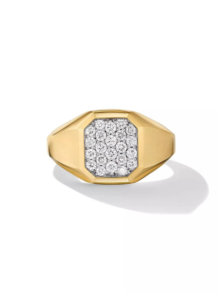 商品David Yurman|Streamline Signet Ring in 18K Yellow Gold,价格¥41861,第3张图片详细描述