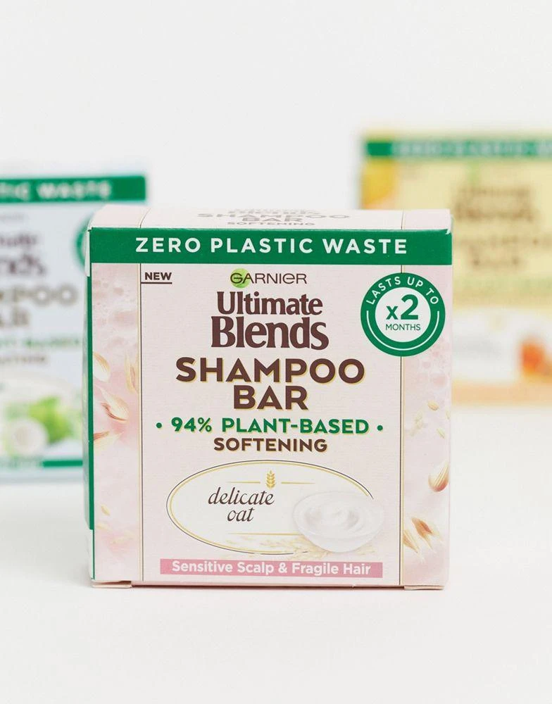 商品Garnier|Garnier Ultimate Blends Delicate Oat Softening Shampoo Bar for Sensitive Scalp & Fragile Hair 60g,价格¥77,第4张图片详细描述