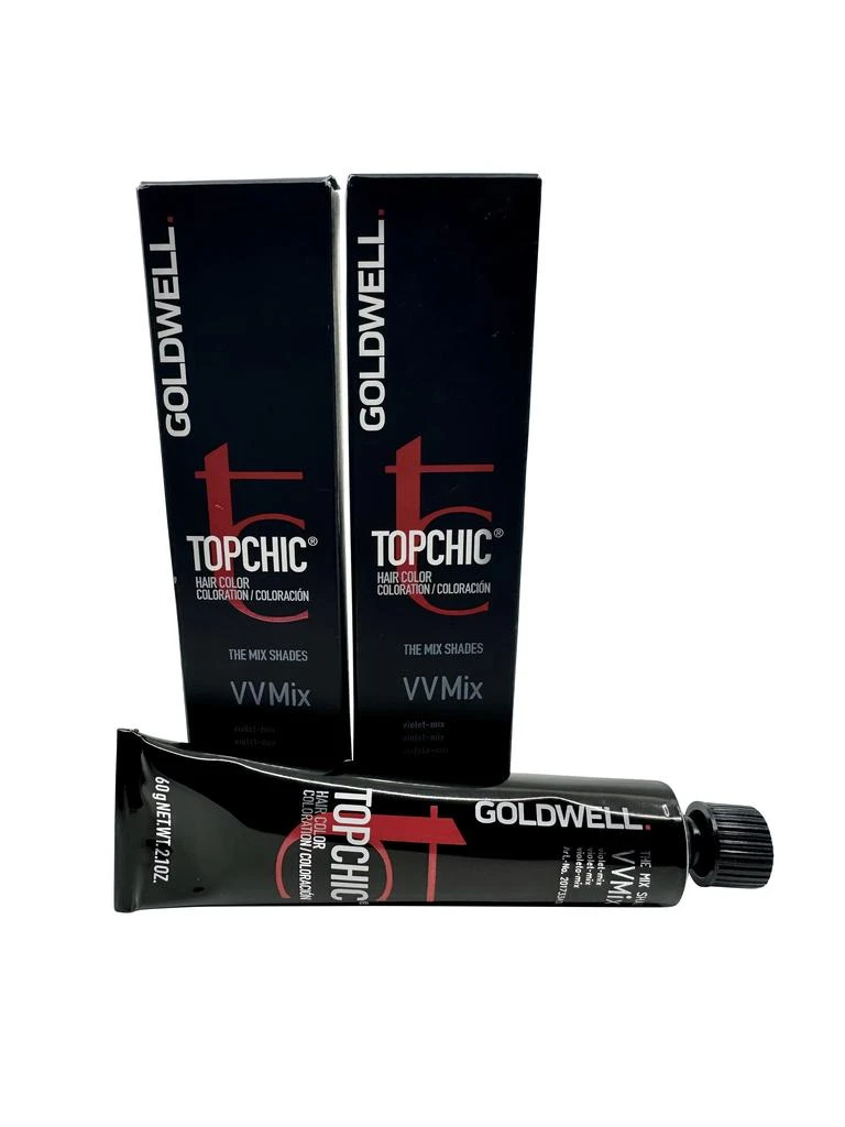 商品GOLDWELL|Goldwell Topchic Hair Color The Mix Shades VV Mix Violet Mix 2.1 OZ Set of 2,价格¥315,第1张图片