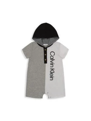商品Calvin Klein|Baby Boy's Logo Hooded Romper,价格¥169,第1张图片