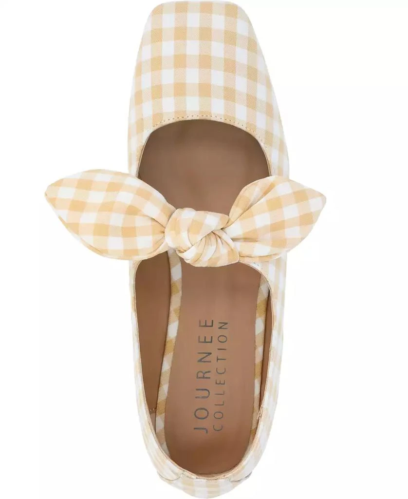 商品Journee Collection|Women's Seralinn Bow Square Toe Flats,价格¥209,第4张图片详细描述
