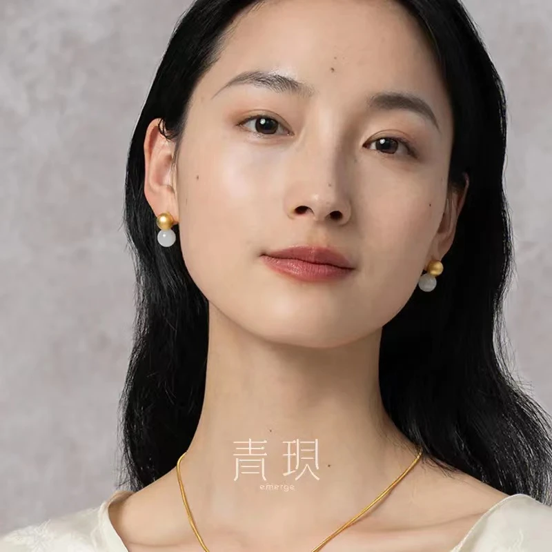 【国内直发】青现emerge 知白系列「重明」和田白玉耳环项链戒指 商品
