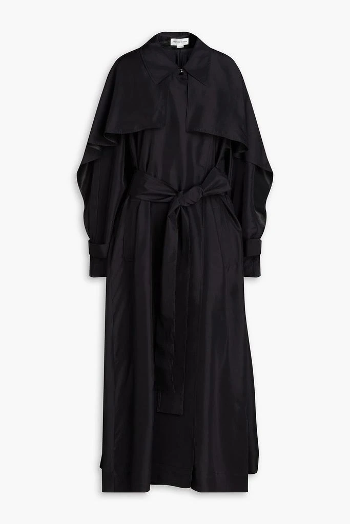 商品Victoria Beckham|Belted silk-habotai trench coat,价格¥3021,第1张图片