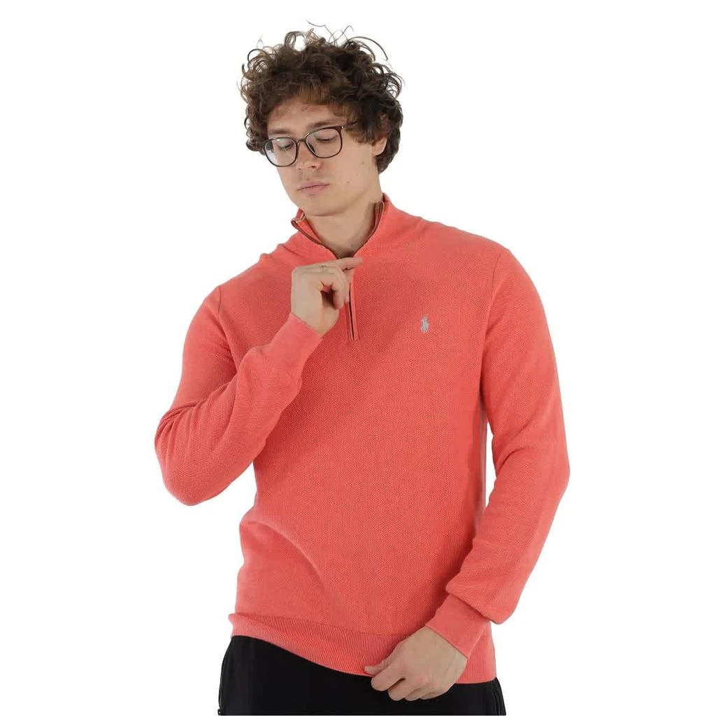 商品Ralph Lauren|Polo Ralph Lauren Mens Half Zip Knit Sweatshirt In Red, Size XX-Large,价格¥518,第1张图片