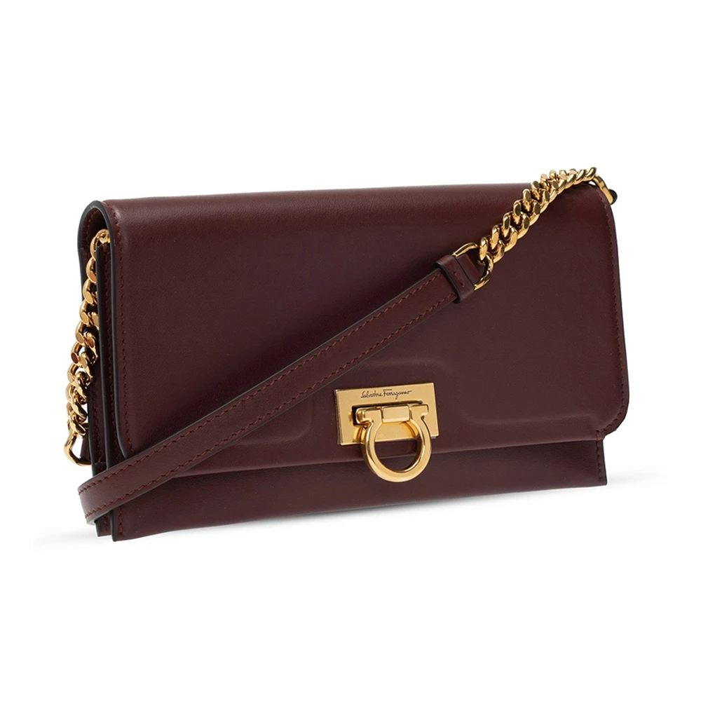 SALVATORE FERRAGAMO 酒红色女士单肩包 22-D969-733023 商品