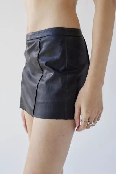 Urban Renewal Remade Low Rise Leather Mini Skirt商品第2张图片规格展示