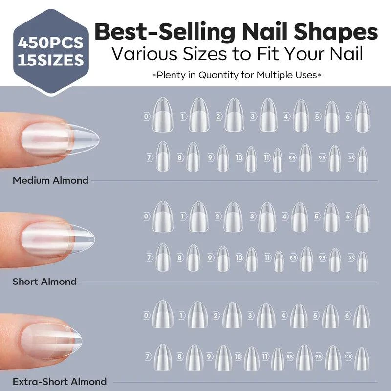 Almond Soft Nail Tips 商品