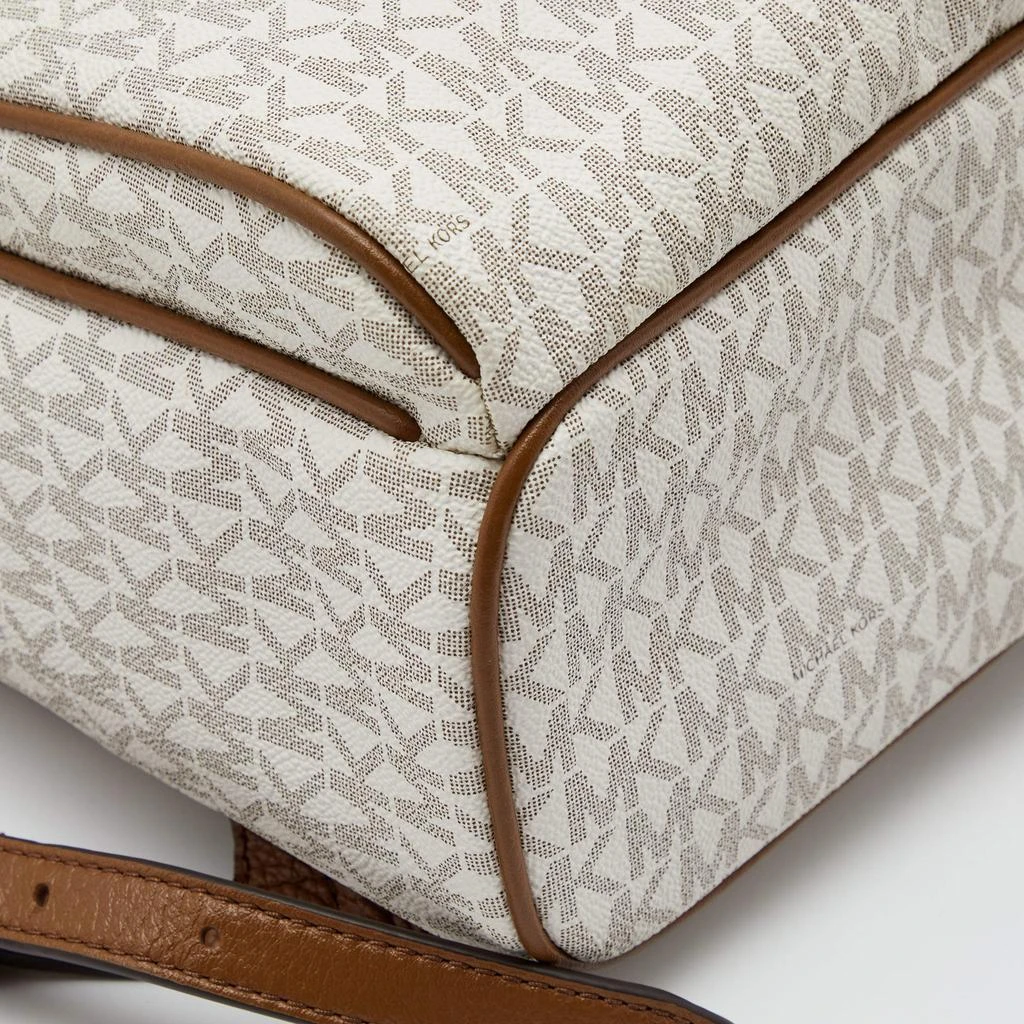 MICHAEL Michael Kors White Signature Coated Canvas and Leather Medium Abbey Backpack 商品