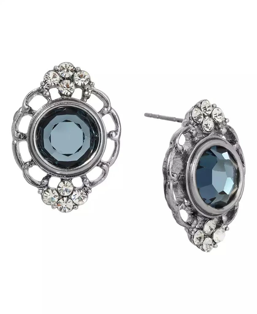 商品2028|Crystal Filigree Button Earrings,价格¥329,第1张图片