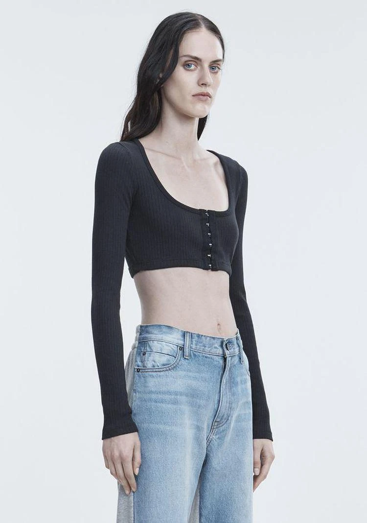 商品Alexander Wang|RIBBED CROP TOP
,价格¥528,第5张图片详细描述