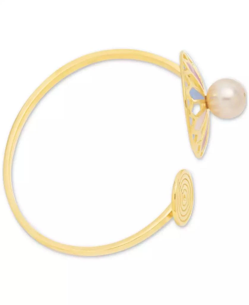 商品Nectar Nectar New York|18k Gold-Plated Pink Cultured Pearl Cuff Bracelet,价格¥1042,第1张图片