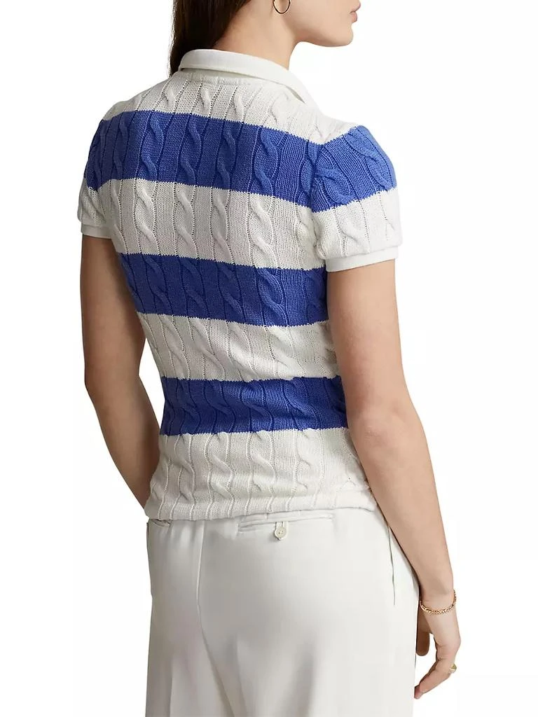 商品Ralph Lauren|Striped Cable-Knit Polo,价格¥947,第4张图片详细描述