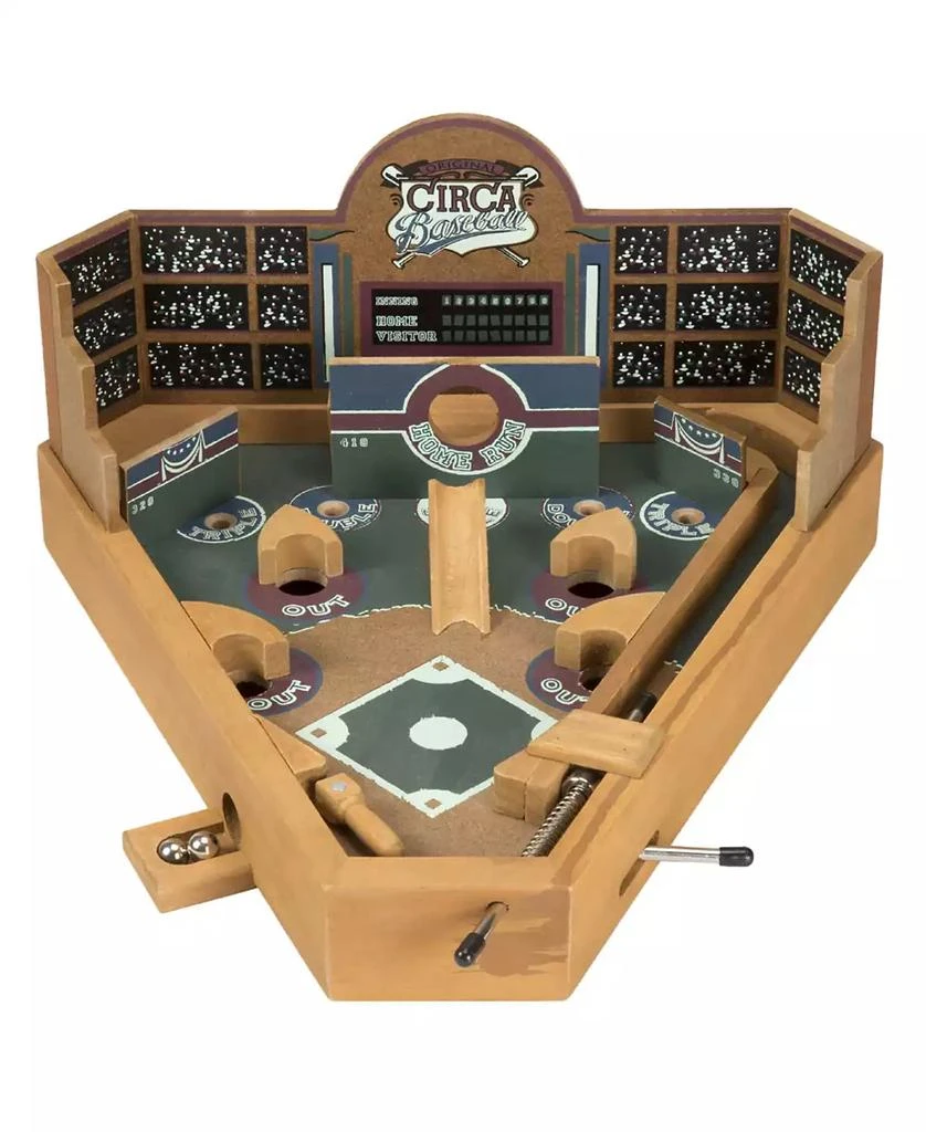 商品Trademark Global|Hey Play Baseball Pinball Tabletop Skill Game - Classic Miniature Wooden Retro Sports Arcade Desktop Toy For Adult Collectors And Children,价格¥371,第2张图片详细描述