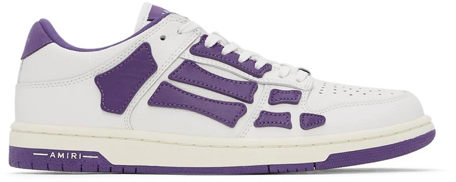 商品AMIRI|White & Purple Skel Top Low Sneakers,价格¥3199,第1张图片